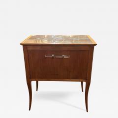 Jules Leleu FRENCH ART DECO WOOD AND GLASS HANDLE BAR CABINET IN THE MANNER OF JULES LELEU - 3482167