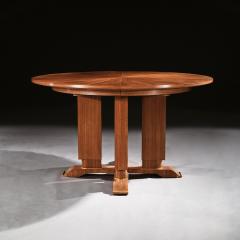 Jules Leleu FRENCH WALNUT GUERIDON EXTENDABLE DINING TABLE C 1930 SIGNED JULES LELEU - 1875793