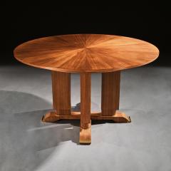 Jules Leleu FRENCH WALNUT GUERIDON EXTENDABLE DINING TABLE C 1930 SIGNED JULES LELEU - 1875798