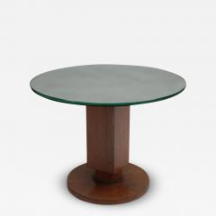 Jules Leleu Fine French 1930s Wooden Gueridon by Jules Leleu with a Mirrored Top - 3918058