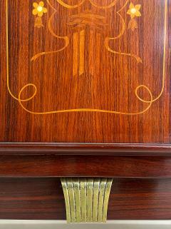 Jules Leleu Fine French Art Deco Marquetry Inlay Cabinet Jules Leleu Attributed - 4189971