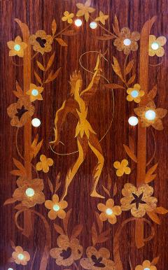 Jules Leleu Fine French Art Deco Marquetry Inlay Cabinet Jules Leleu Attributed - 4189972