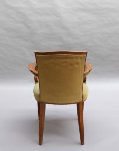 Jules Leleu Fine French Art Deco Walnut Armchair by Jules Leleu - 4527909