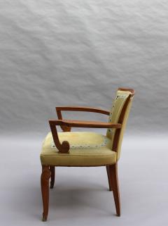 Jules Leleu Fine French Art Deco Walnut Armchair by Jules Leleu - 4527910