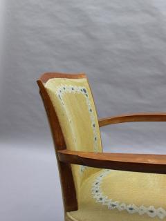 Jules Leleu Fine French Art Deco Walnut Armchair by Jules Leleu - 4527913