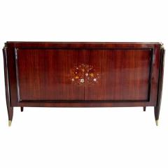 Jules Leleu French Art Deco Ebony de Macassar Marquetry and Bronze Mounted Credenza J Leleu - 4274456