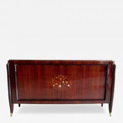 Jules Leleu French Art Deco Ebony de Macassar Marquetry and Bronze Mounted Credenza J Leleu - 4307256