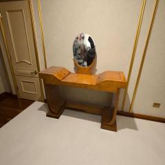 Jules Leleu Jules Leleu Art Deco Vanity and Console with Mirror France Circa 1930s - 4461497