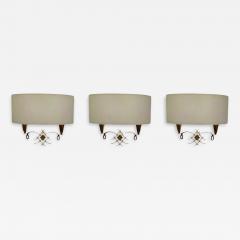 Jules Leleu Jules Leleu Set of 3 Wall Sconces with Shades - 4614516