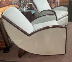 Jules Leleu Jules Leleu Style Art Deco French Club Chairs Restored - 3783941