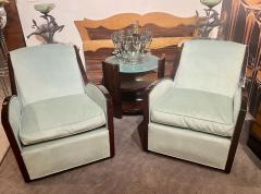 Jules Leleu Jules Leleu Style Art Deco French Club Chairs Restored - 3783943