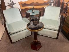 Jules Leleu Jules Leleu Style Art Deco French Club Chairs Restored - 3783999