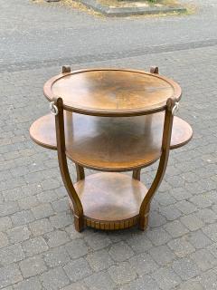 Jules Leleu Jules Leleu early art deco superb refined 2 tier walnut burl coffee table - 1448515