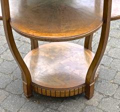 Jules Leleu Jules Leleu early art deco superb refined 2 tier walnut burl coffee table - 1448517