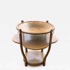 Jules Leleu Jules Leleu early art deco superb refined 2 tier walnut burl coffee table - 1449523