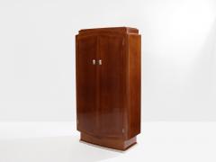 Jules Leleu Jules Leleu mahogany cabinet nickeled metal 1930 - 4587486