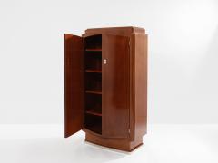 Jules Leleu Jules Leleu mahogany cabinet nickeled metal 1930 - 4587489