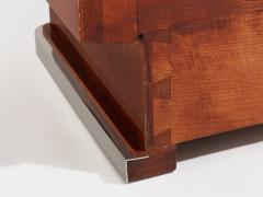 Jules Leleu Jules Leleu mahogany cabinet nickeled metal 1930 - 4587494