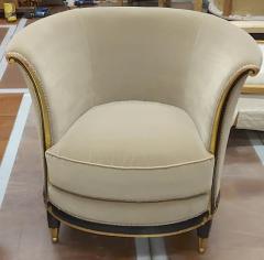 Jules Leleu Jules Leleu rarest documented early Art Deco refined pair of chairs - 2343877