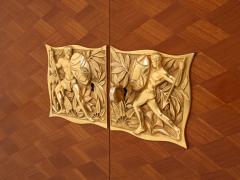 Jules Leleu Jules Leleu two doors cabinet cherry wood marquetry bronze 1940 - 4599940
