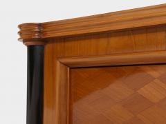 Jules Leleu Jules Leleu two doors cabinet cherry wood marquetry bronze 1940 - 4599946