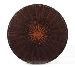 Jules Leleu Leleu Style Macassar Ebony Circular Double Sunburst Coffee Table France - 4662835