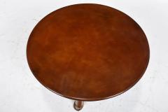 Jules Leleu MAHOGANY AND CLOUDY LACQUER PEDESTAL TABLE BY JULES LELEU - 2494782