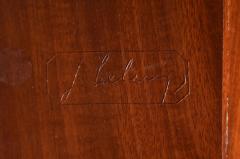 Jules Leleu MAHOGANY AND CLOUDY LACQUER PEDESTAL TABLE BY JULES LELEU - 2494794