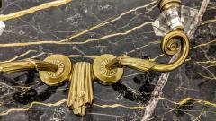 Jules Leleu Pair of Draperie French Art Deco Wall Sconces signed by Jules Leleu - 3942208