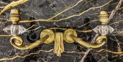 Jules Leleu Pair of Draperie French Art Deco Wall Sconces signed by Jules Leleu - 3942209
