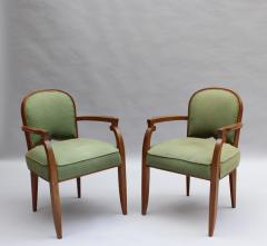 Jules Leleu Pair of Fine French 1940s Mahogany Armchairs by Jules Leleu - 3494777