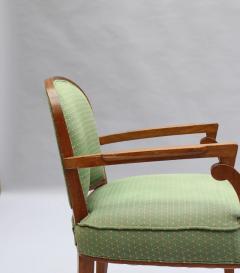 Jules Leleu Pair of Fine French 1940s Mahogany Armchairs by Jules Leleu - 3494778