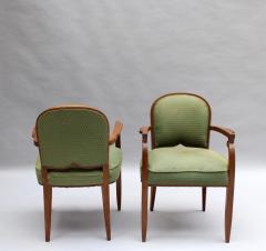 Jules Leleu Pair of Fine French 1940s Mahogany Armchairs by Jules Leleu - 3494779