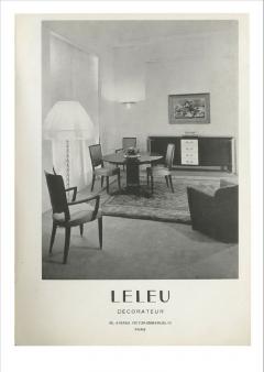 Jules Leleu Pair of Fine French Art Deco Mahogany Armchairs by Jules Leleu - 2389517
