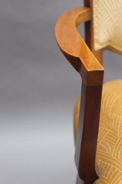 Jules Leleu Pair of Fine French Art Deco Mahogany Armchairs by Jules Leleu - 2389518