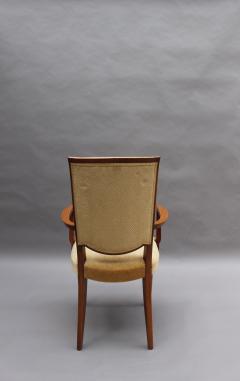 Jules Leleu Pair of Fine French Art Deco Mahogany Armchairs by Jules Leleu - 2389522