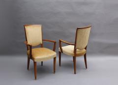Jules Leleu Pair of Fine French Art Deco Mahogany Armchairs by Jules Leleu - 2389526