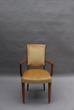 Jules Leleu Pair of Fine French Art Deco Mahogany Armchairs by Jules Leleu - 2389527