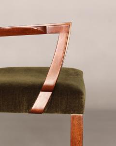 Jules Leleu Pair of Fine French Art Deco Mahogany Armchairs by Jules Leleu - 4222248