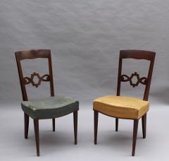 Jules Leleu Pair of Fine French Art Deco Mahogany Chairs by Jules Leleu - 2588844