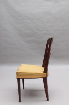 Jules Leleu Pair of Fine French Art Deco Mahogany Chairs by Jules Leleu - 2588873