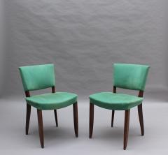 Jules Leleu Pair of Fine French Art Deco Mahogany Side Chairs by Jules Leleu - 2588864