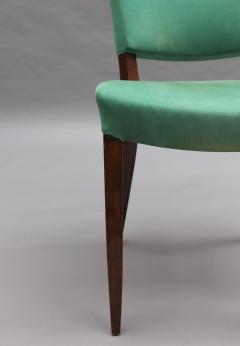 Jules Leleu Pair of Fine French Art Deco Mahogany Side Chairs by Jules Leleu - 2588959