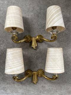 Jules Leleu Pair of Jules Leleu Art Deco Sconces - 3782423