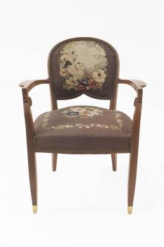 Jules Leleu Pair of Leleu French Art Deco Arm Chairs - 722294