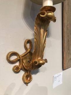 Jules Leleu Rare and elegant pair of art deco gilt bronze sconces by Jules Leleu - 1184256