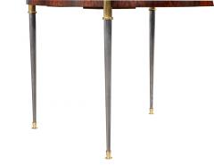 Jules Leleu Rosewood Dining Table with Stainless Steel and Bronze Legs by Jules Leleu - 3265394