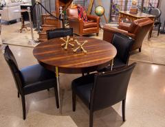 Jules Leleu Rosewood Dining Table with Stainless Steel and Bronze Legs by Jules Leleu - 3265398