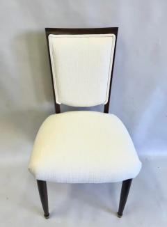 Jules Leleu SET OF 8 French Mid Century Art Deco Dining Chairs Signed by Jules Leleu - 3332349
