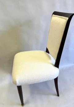 Jules Leleu SET OF 8 French Mid Century Art Deco Dining Chairs Signed by Jules Leleu - 3332353